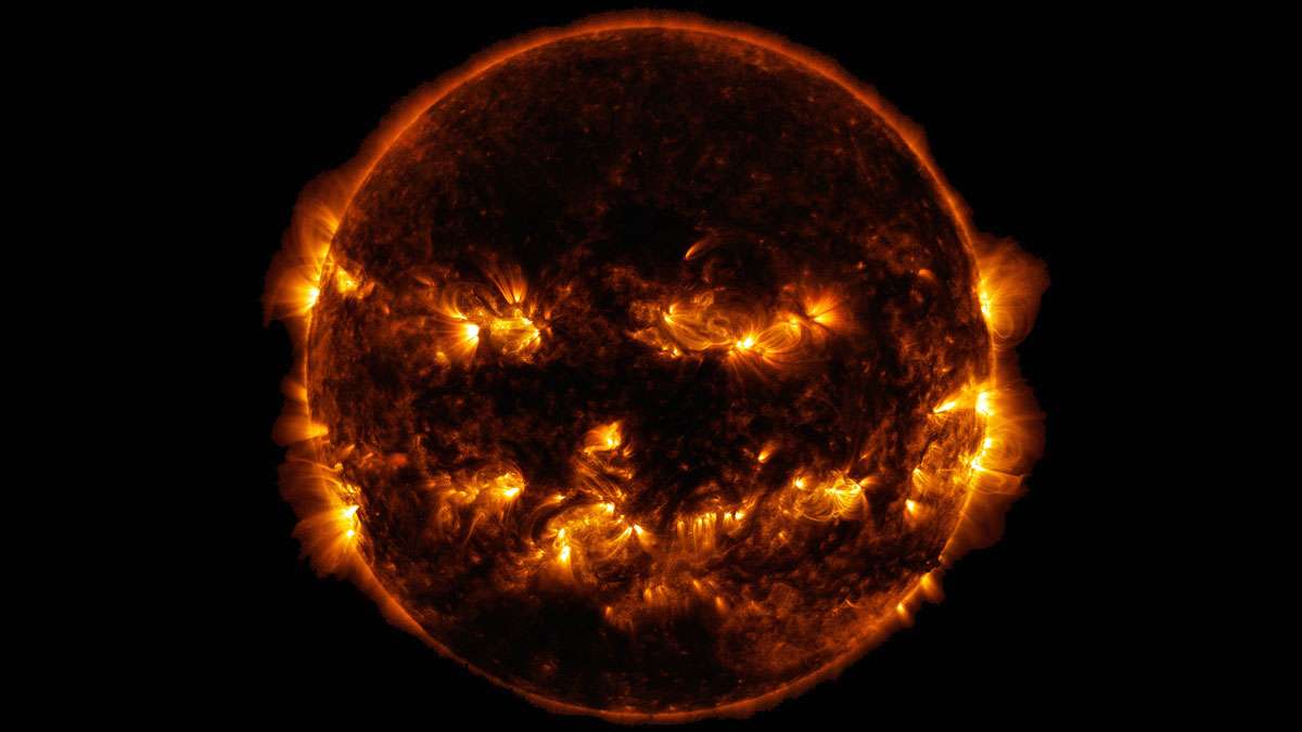 Imagen del sol muestra una calabaza de halloween: nasa