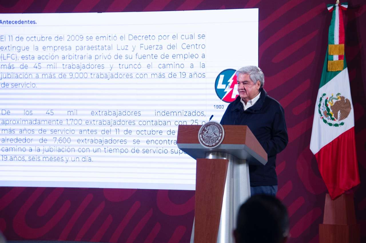 Anuncian programa de jubilaciones para extrabajadores de lyfc