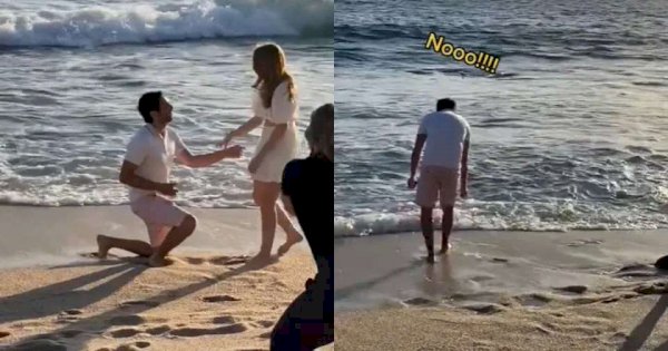 Le pide matrimonio en la playa y se le cae el anillo al mar | La Opción ...