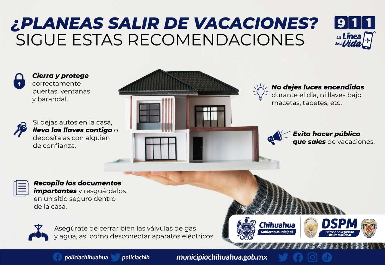 Emite dspm recomendaciones en caso de dejar casa sola