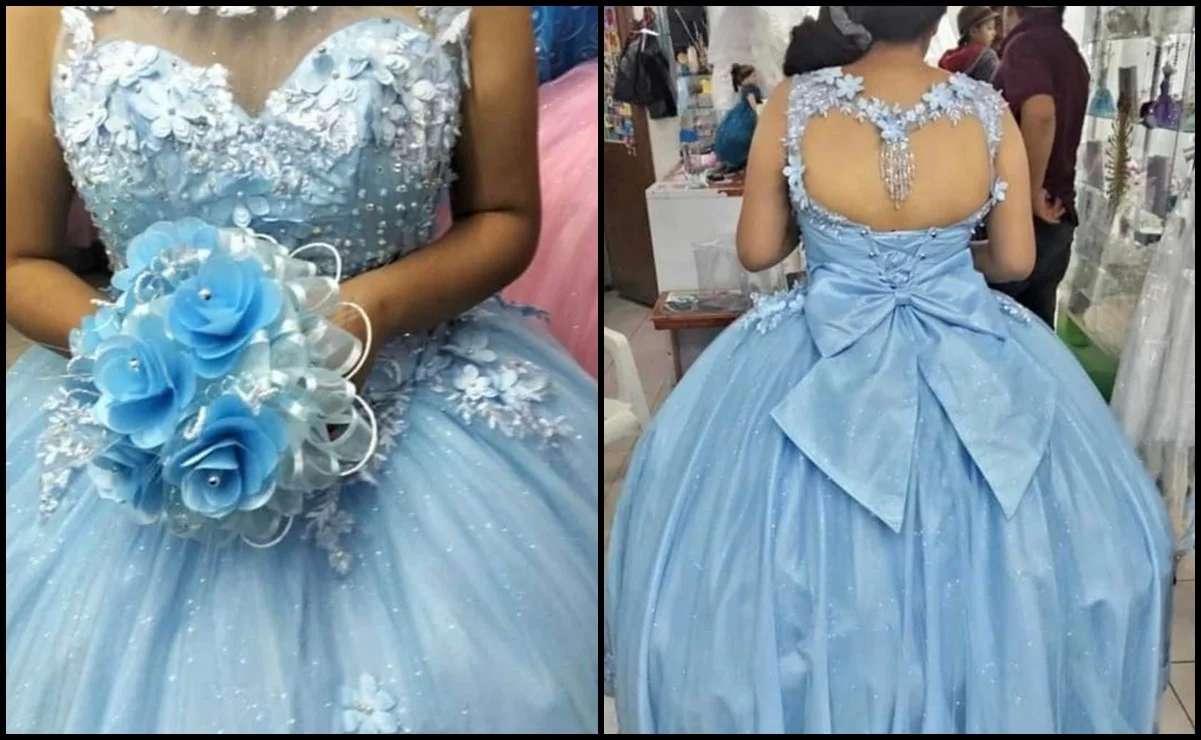 Pierde quinceañera su vestido en combi y se hace viral