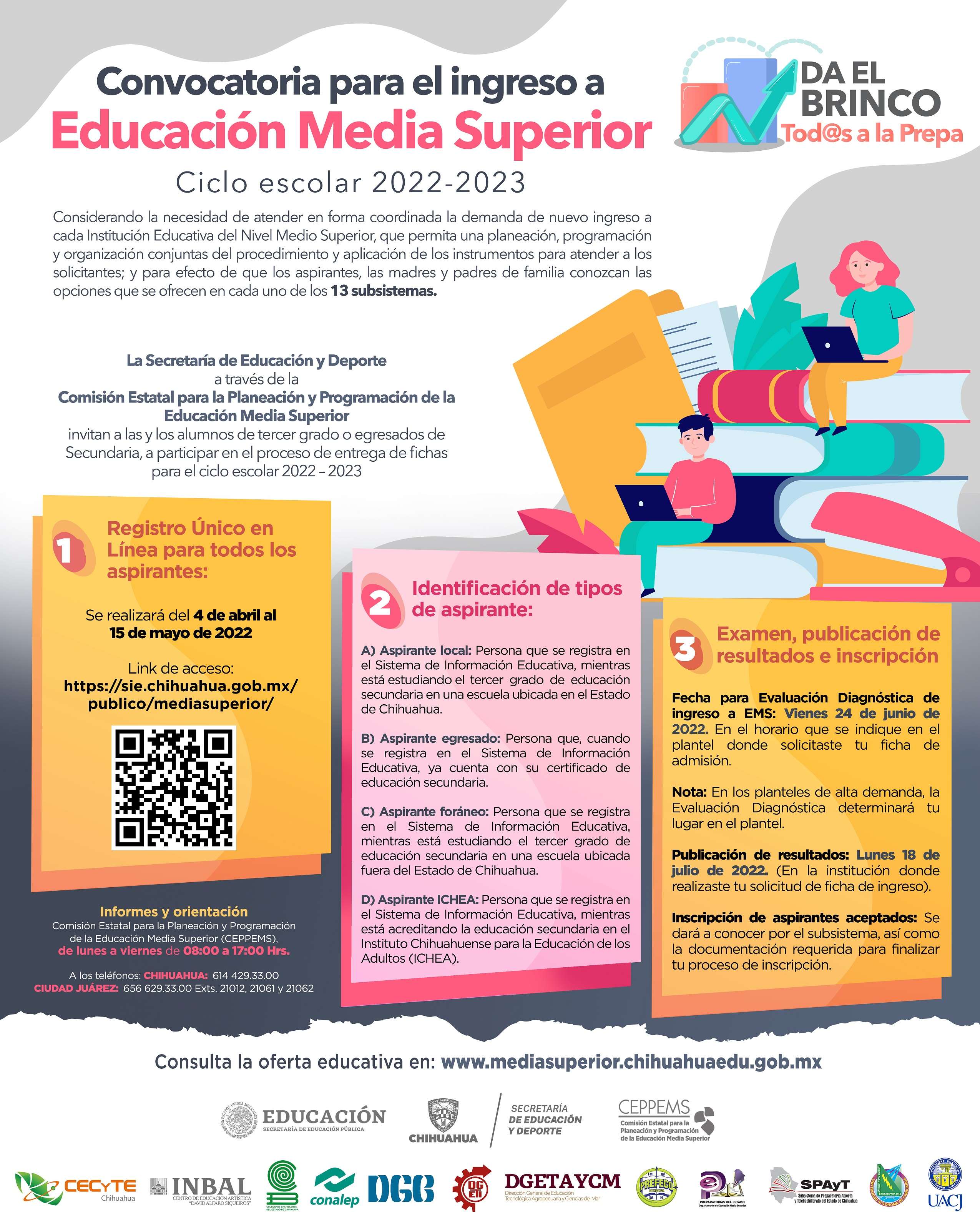 Concluye el 15 de mayo período de registro para ingreso a preparatoria