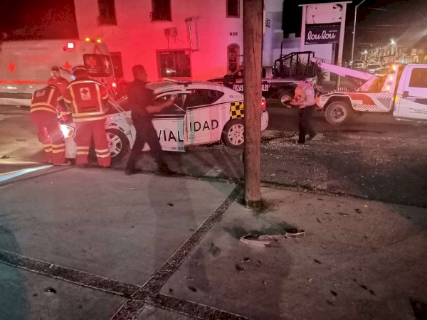 Choca ebrio vs patrulla de vialidad en cuauhtémoc | La Opción de Chihuahua