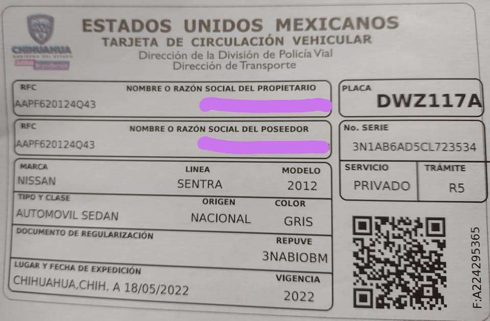 Cambian datos de su auto en nueva tarjeta de circulación La Opción de