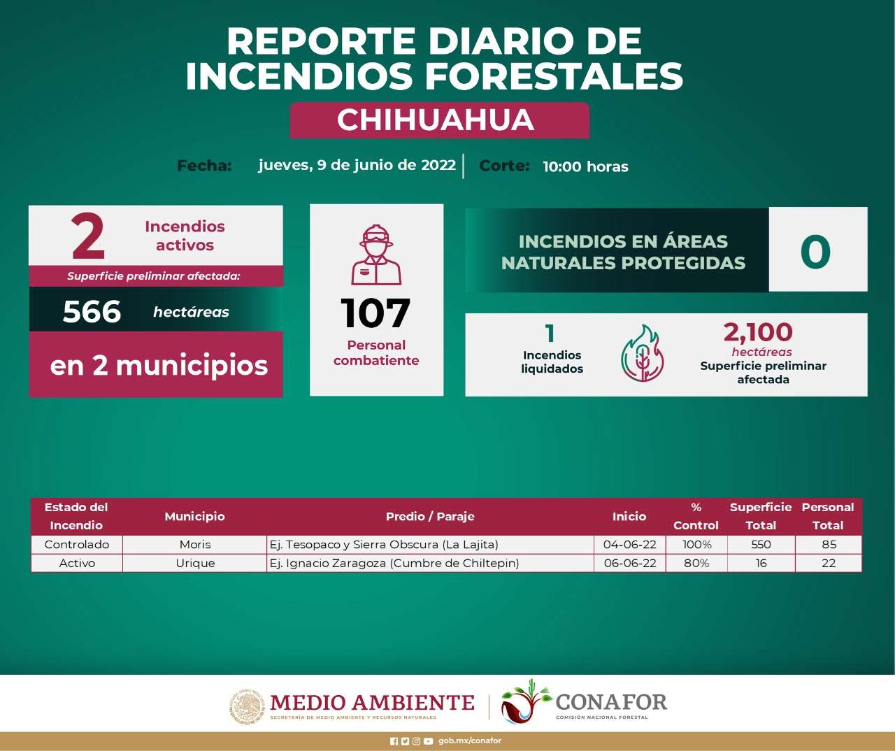 Informa Conafor Hay 2 Incendios Activos En El Estado La Opción De Chihuahua 1630