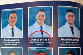 No soportas, verdad, panzona, graduado usa frase viral en su anuario