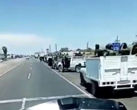 Video: convoy de blindadas y civiles armados en guasave