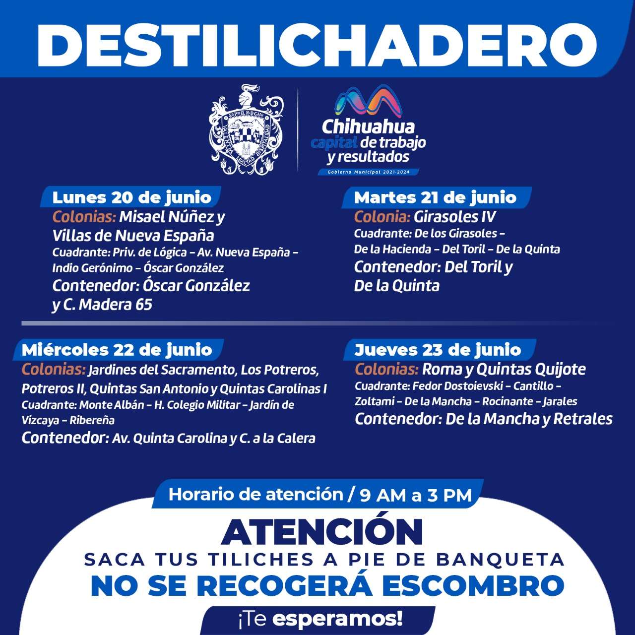Checa aquí dónde estará el destilichadero la próxima semana