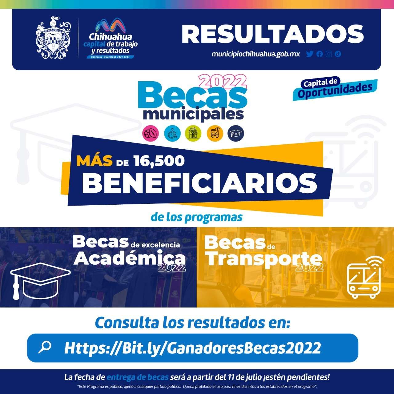Consulta fechas de pago para beneficiados de beca académica