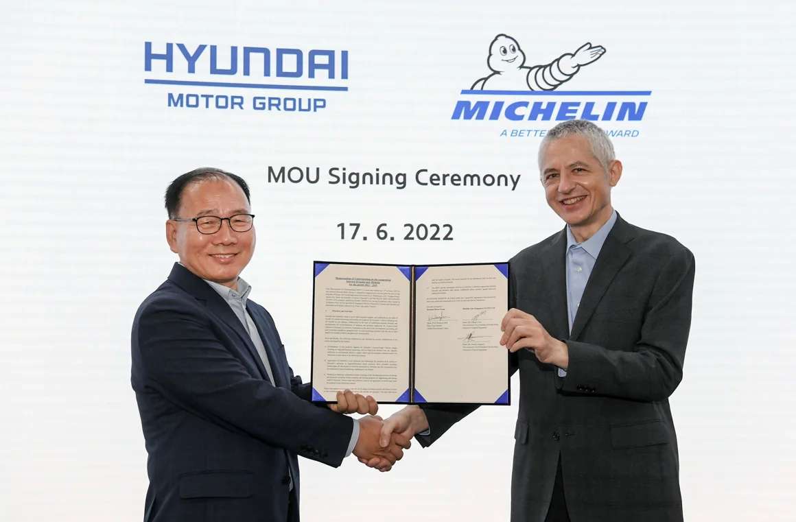 Se unen hyundai y michellin para desarrollar neumáticos a vehículos eléctricos 