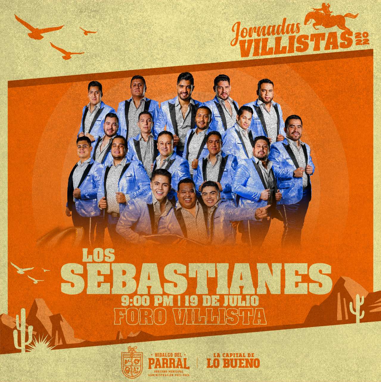 Banda Los Sebastianes se presentará en Parral el 19 de julio