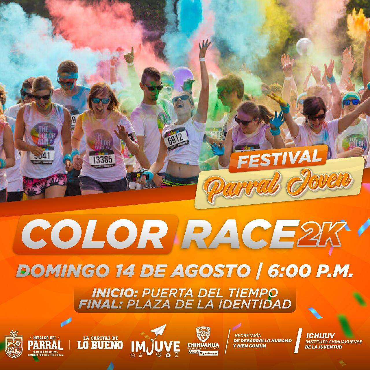 Participarán 200 jóvenes en la carrera de colores