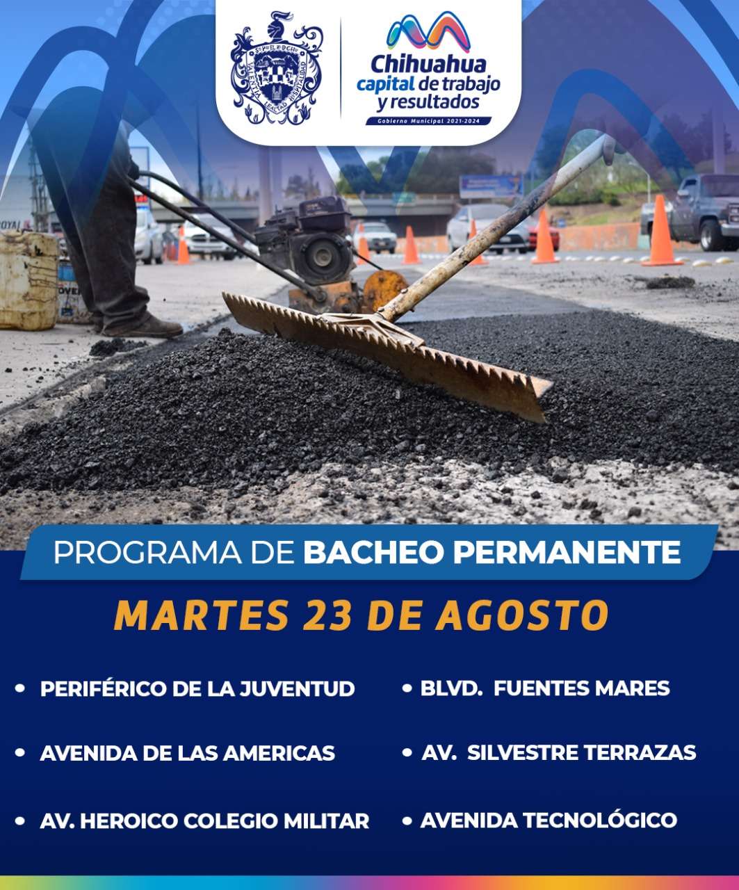 Continúa Gobierno Municipal con bacheo en calles y avenidas tras ...