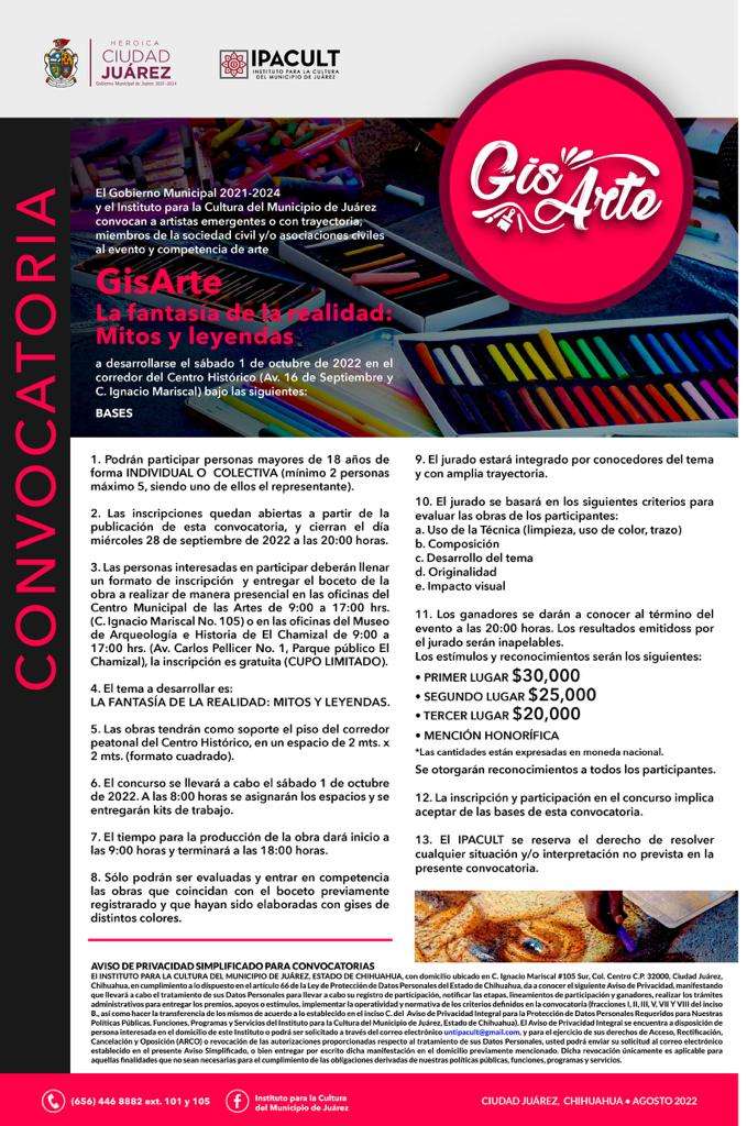 Lanzan convocatoria para cuarta edición del programa GisArte