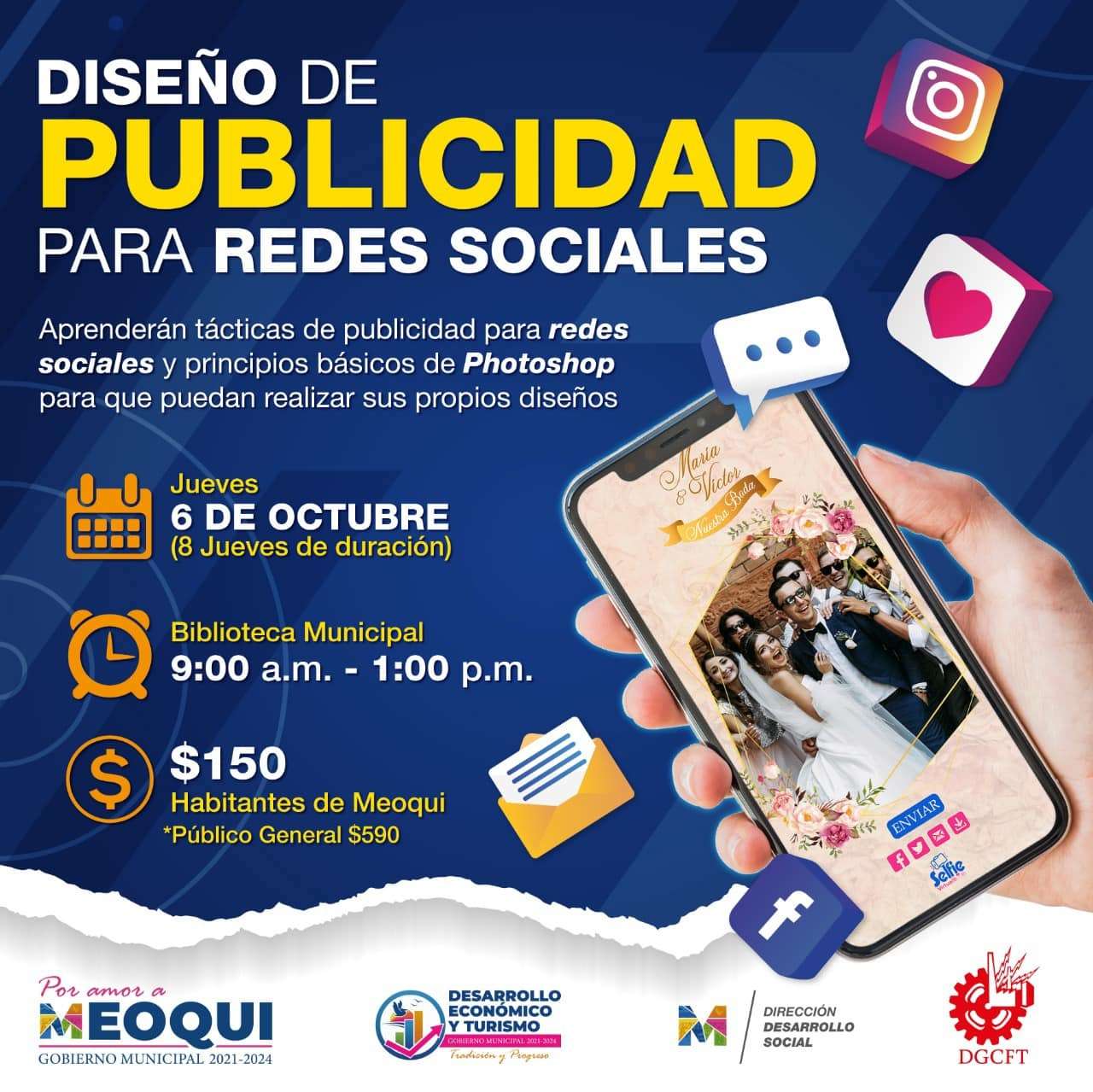 Invitan al curso de Diseño de Publicidad para Redes Sociales