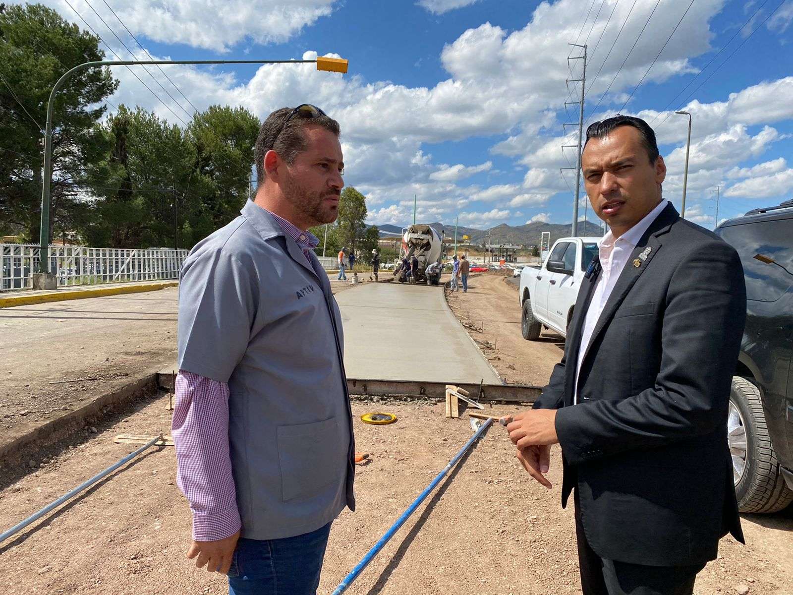 Llevan avance del 30% en pavimentación del periférico en Parral