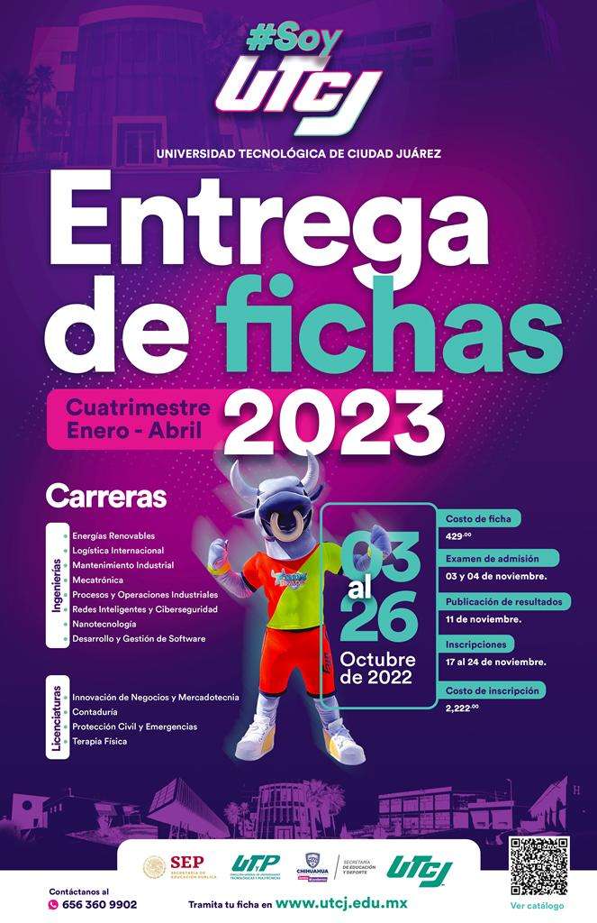 Anuncian entrega de fichas para examen de admisión a UTCJ