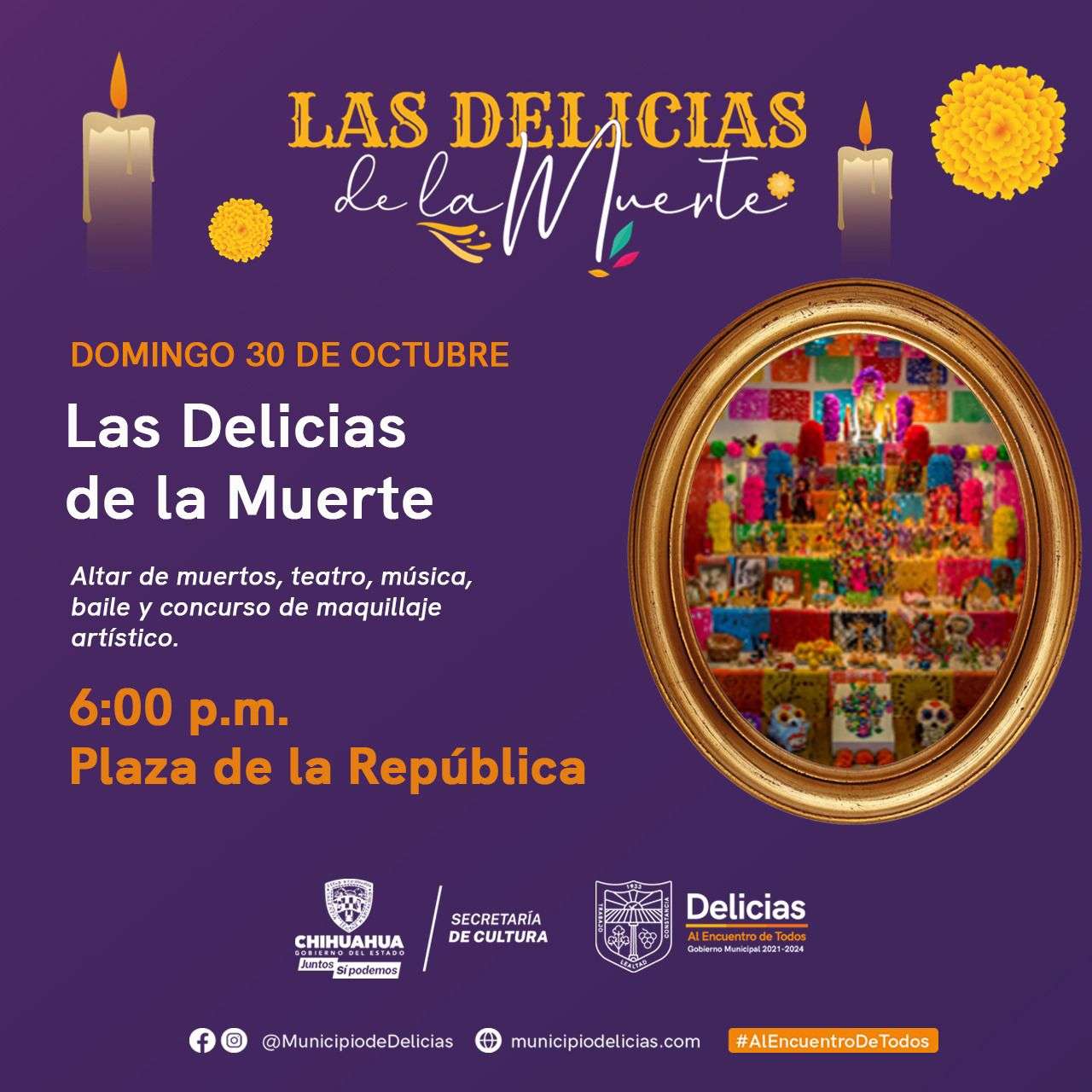 Celebran Delicias de la Muerte en Plaza de la República