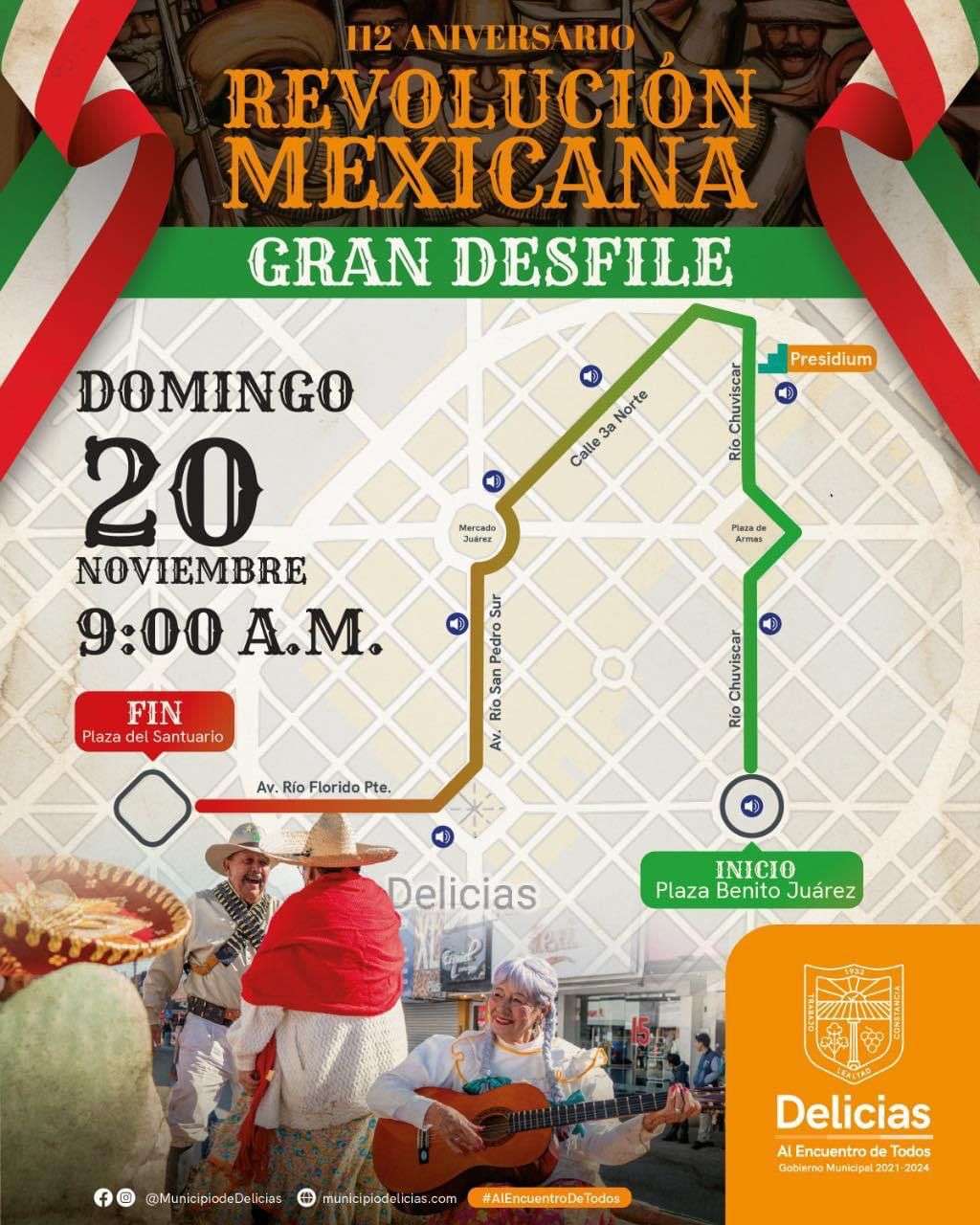 Recorre la ciudad Desfile Revolucionario