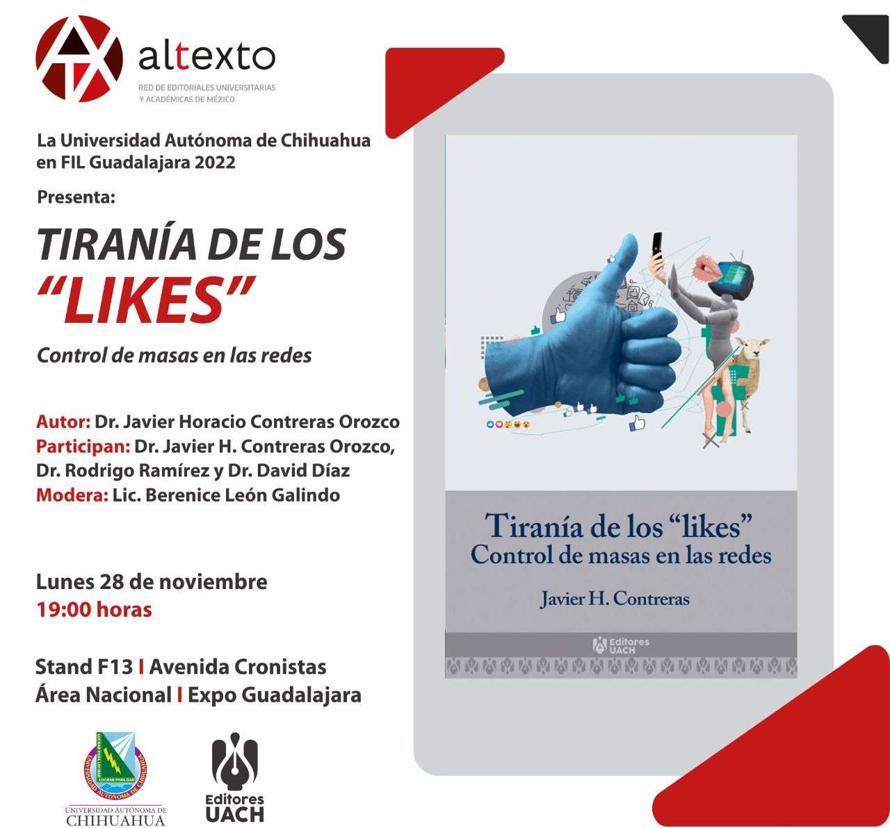Presentarán en la FIL Guadalajara libro del Dr. Javier H. Contreras