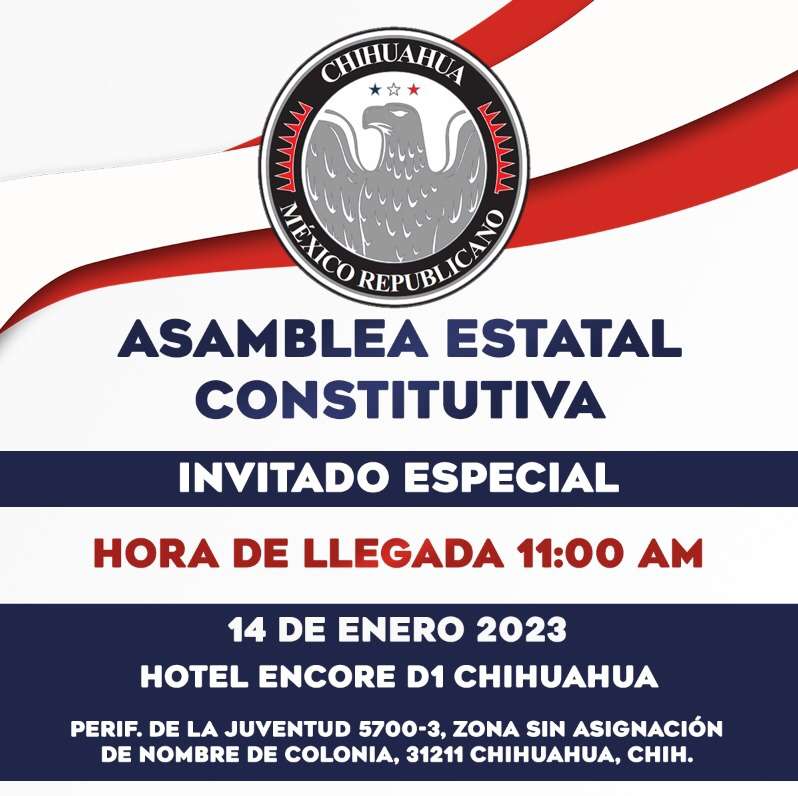 Mañana, asamblea constitutiva de México Republicano