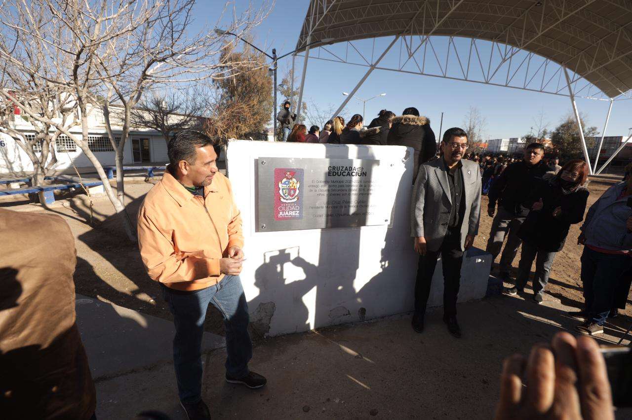 Domo en Secundaria Estatal 3016 beneficiará a 540 estudiantes
