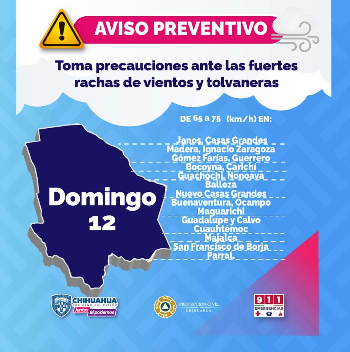 Emite CEPC alerta preventiva por nieve, aguanieve y lluvias en el estado para  el fin de semana | La Opción de Chihuahua