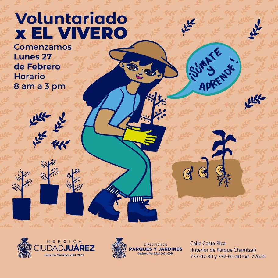 Invita Parques y Jardines a voluntariado en el vivero de El Chamizal