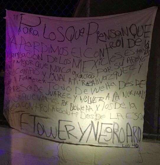 Localizan narcomanta firmada por El Tower