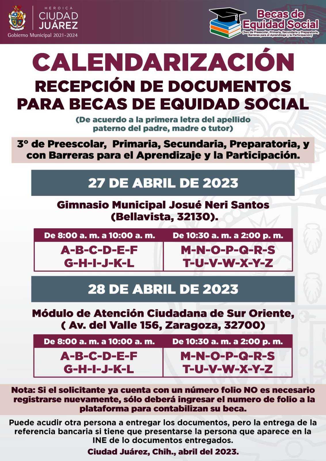 Inicia hoy la recepción de documentos para tramitar becas escolares ...