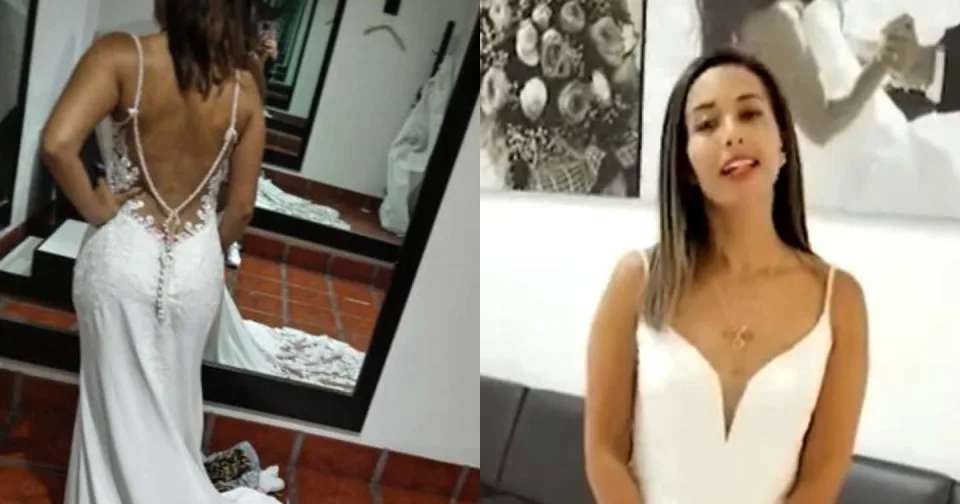 Vídeo: le presta Christian Lara su vestido a novia de Edomex