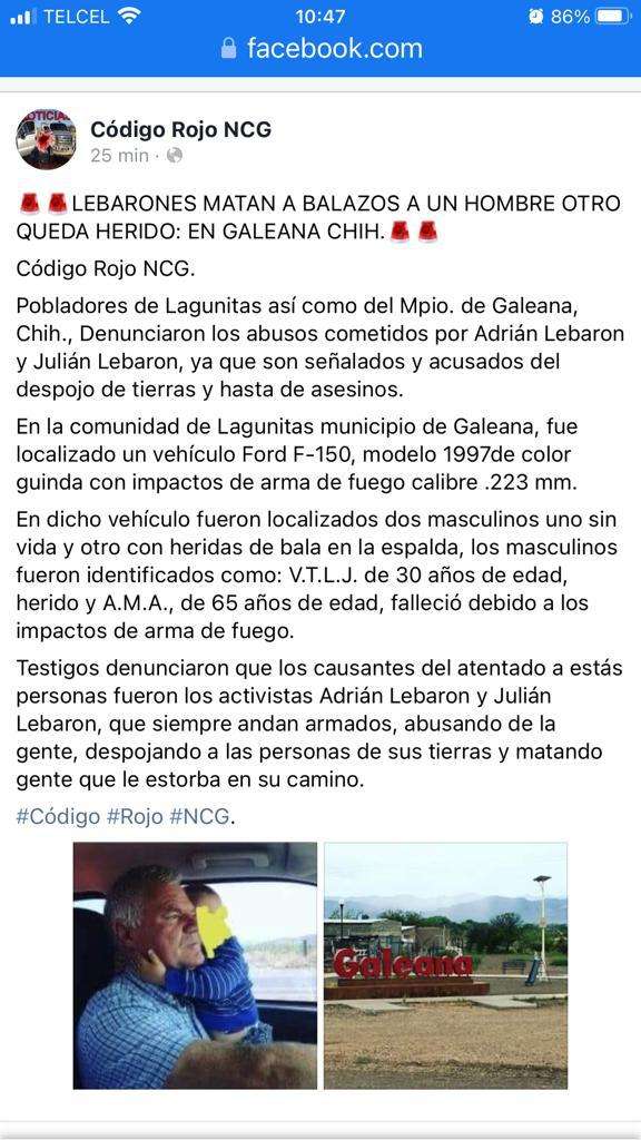 Acusa Adrián Lebarón a un portal de NCG estar al servicio del narco | La  Opción de Chihuahua