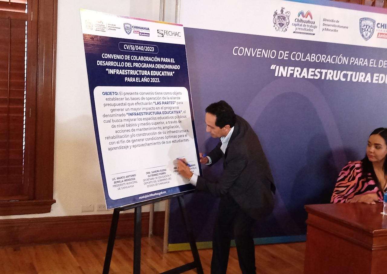 Firman convenio de Infraestructura Educativa Municipio, Estado y Fechac ...