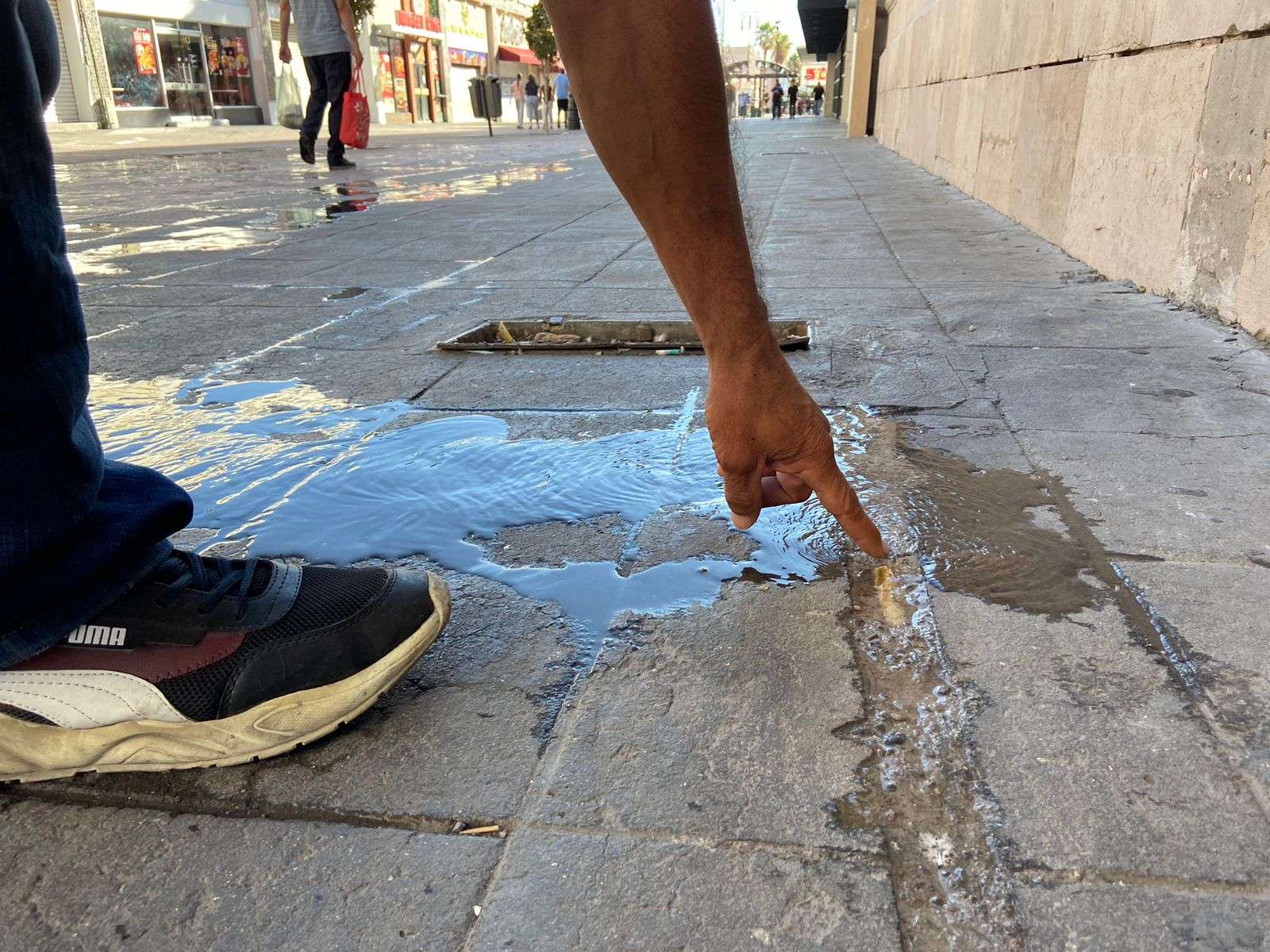 Denuncian fuga de agua en la calle Libertad | La Opción de Chihuahua