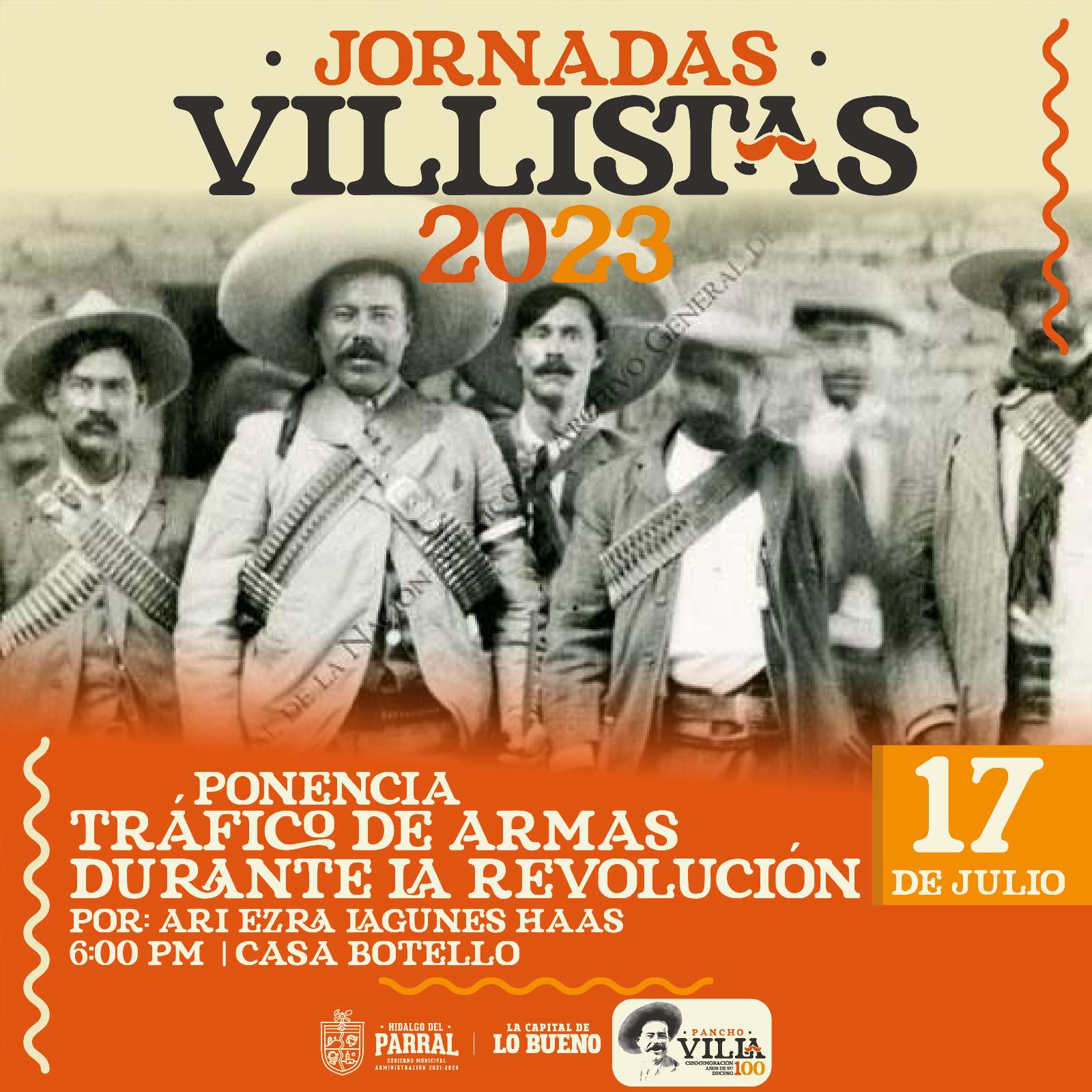 Invitan a la ponencia Tráfico de armas durante la Revolución Mexicana 