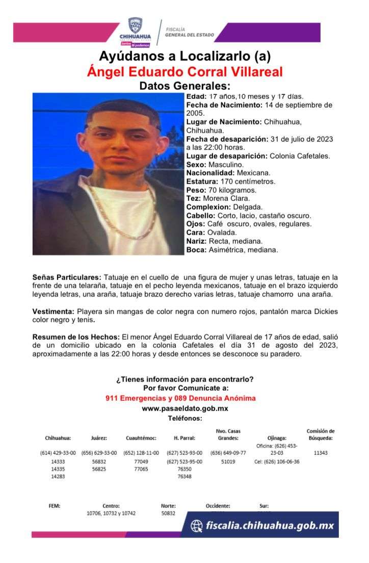 Piden ayuda para localizar a menor