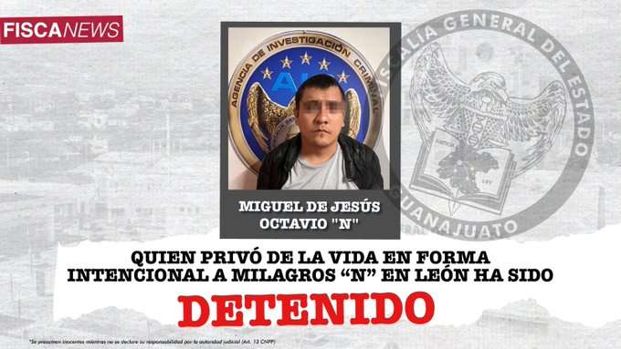 Acusado de feminicidio a Miguel 'N', presunto asesino de Milagros; le dan prisión preventiva