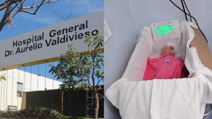 Usan caja de cartón como cunero en hospital 