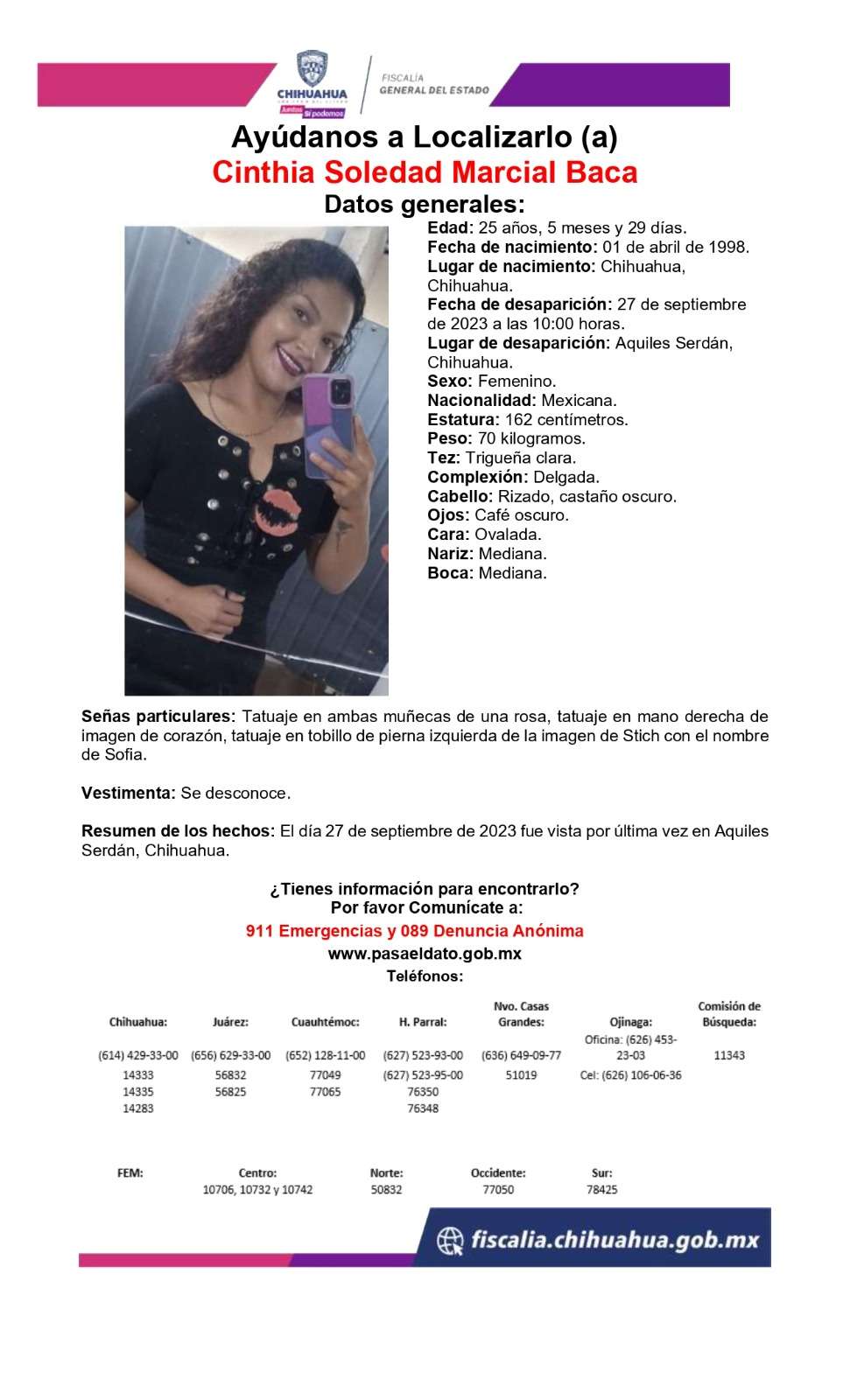 Desaparece mujer en Aquiles Serdán