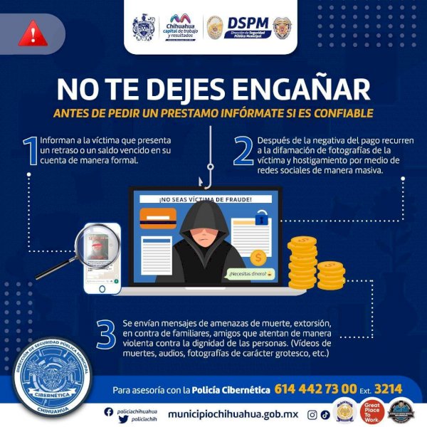 Chihuahua Cyber ​​Police Warns Residents About Suspicious Loan Applications and Financial Scams