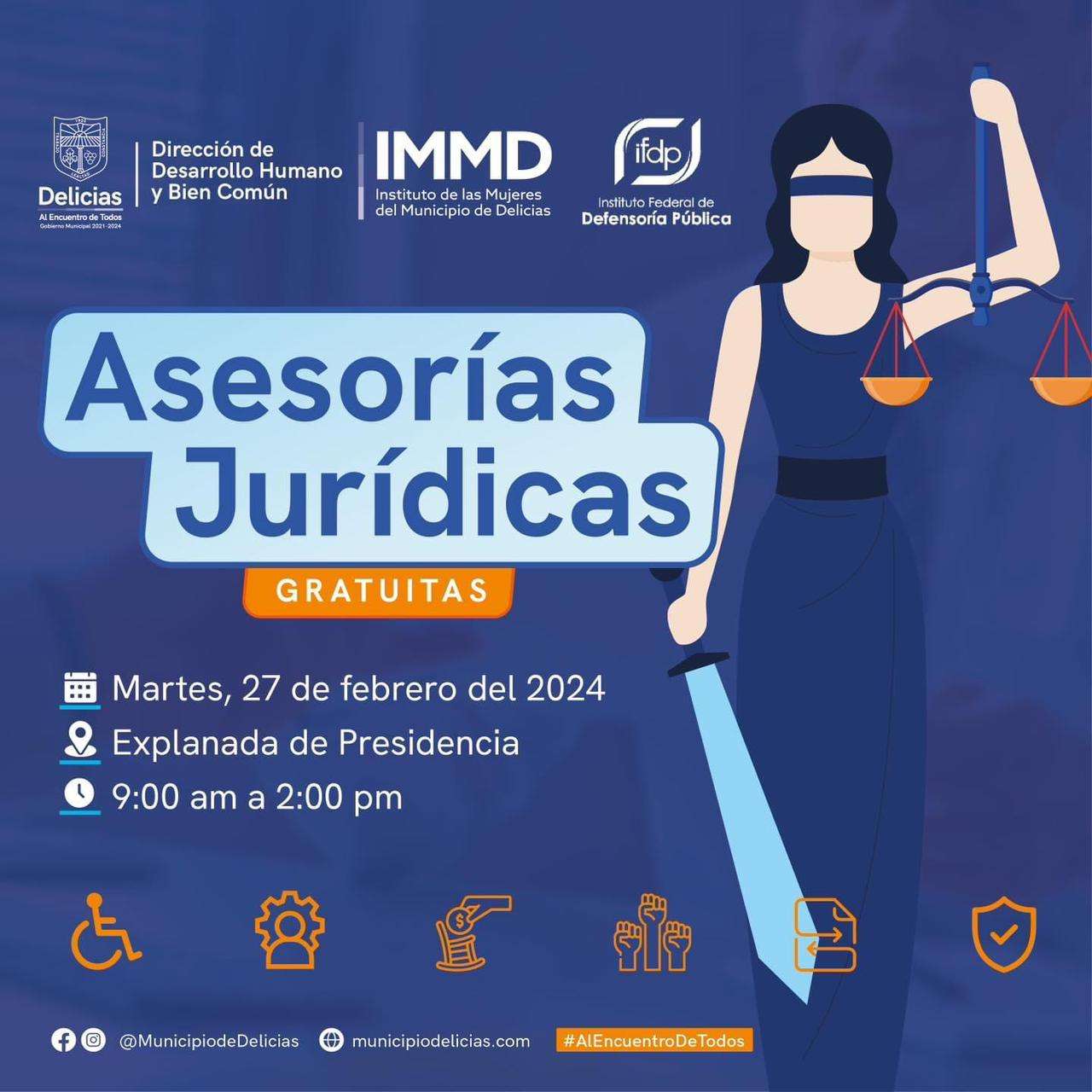 Invitan a jornada de asesoría jurídica gratuita en Delicias