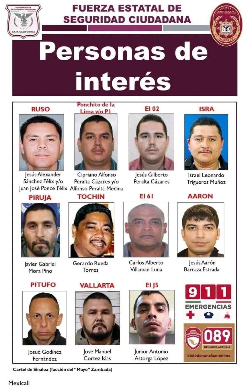 Fichan a grupo delictivo Los Rusos que operan en Mexicali