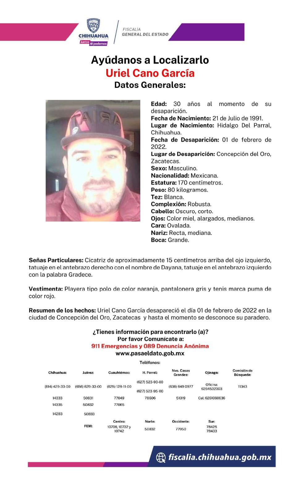 Sigue búsqueda de parralense a 2 años de su desaparición