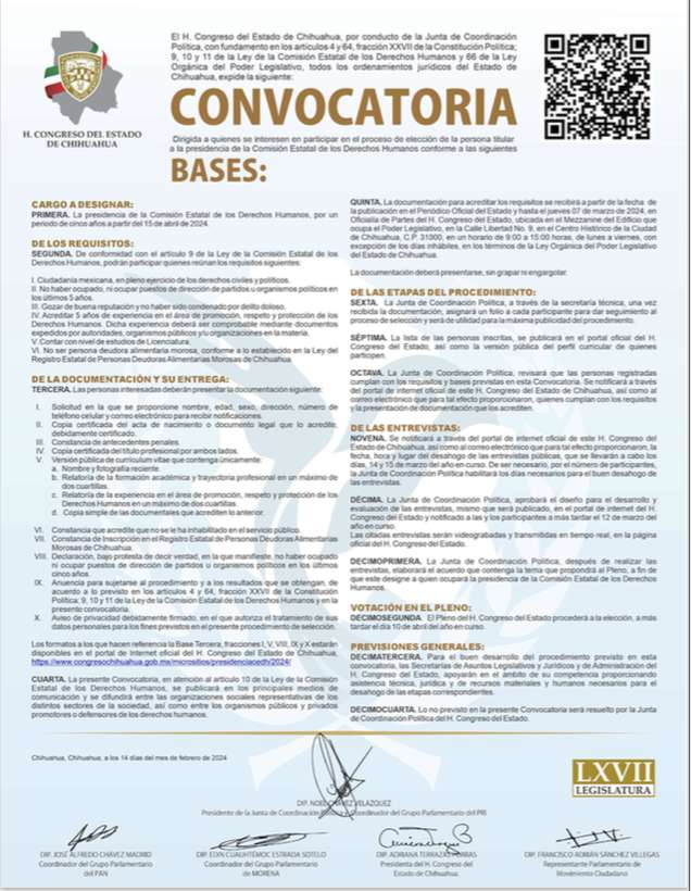 Convocan a foro de opinión para aspirantes a la dirección de la CEDH