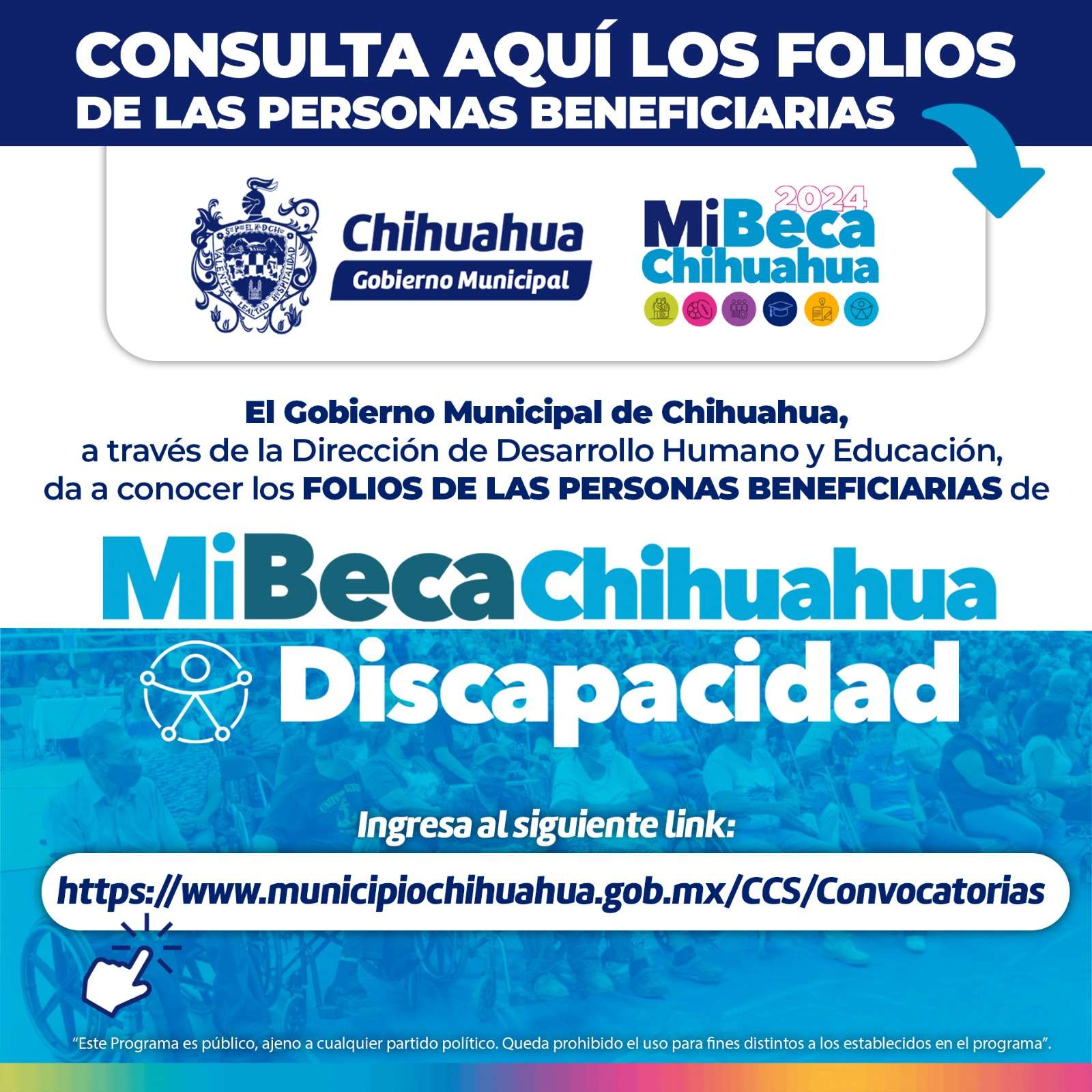 Comparten lista de beneficiarios para Mi Beca Chihuahua Discapacidad