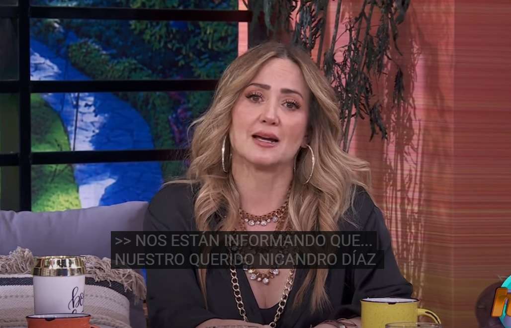 Informa Andrea Legarreta muerte de productor en vivo