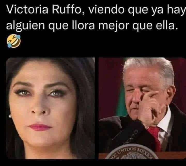 Victoria Rufo viendo que alguien llora mejor que ella 