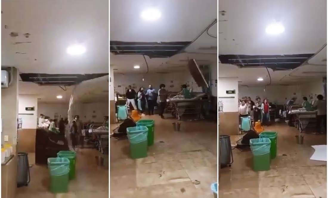 Colapsa techo del hospital del Imss en Cancún