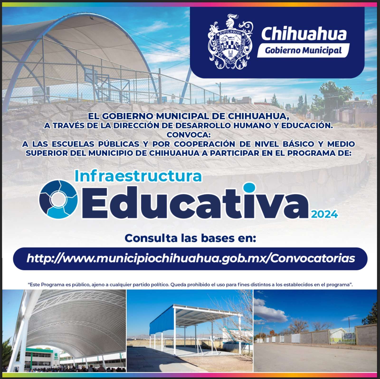 Invitan a participar en el programa de infraestructura educativa 
