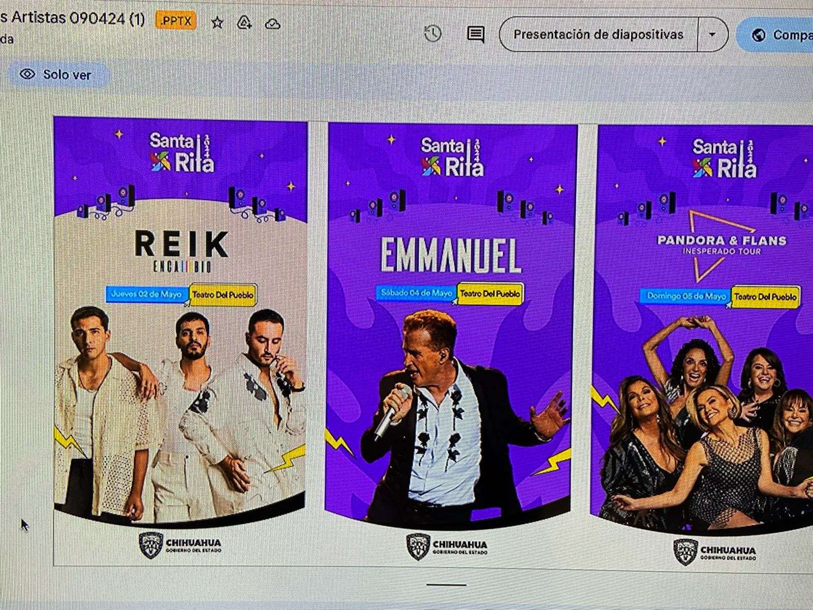 Chécate la cartelera de Santa Rita 2024 Emanuel, Flans, Los Recoditos